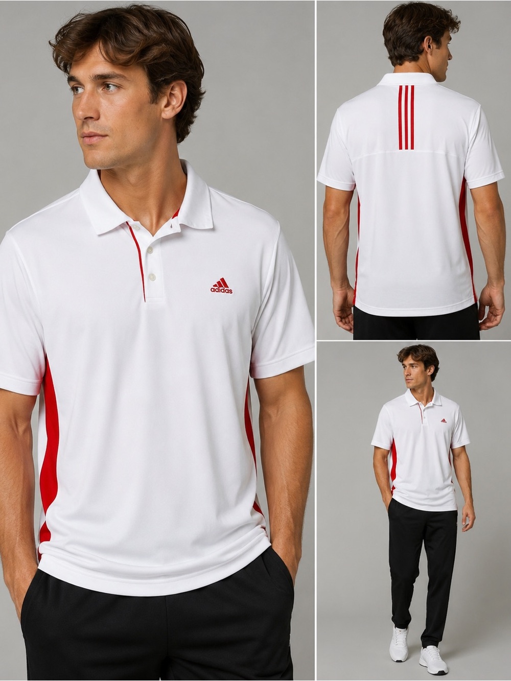 Adidas Galaxy Pro Climalite Three Stripe Polo Jersey NWT XL